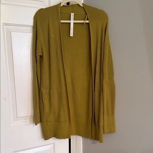 Lululemon Athletica Mustard Yellow Cardigan